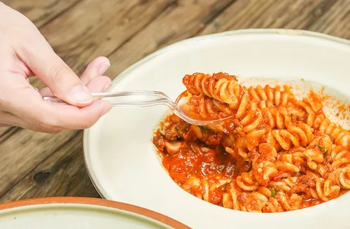 Miniatura 7 de Cucharas de sopa de plástico, cubiertos transparentes pesados, utensilios desechables para suministros de fiesta, paquete de 100