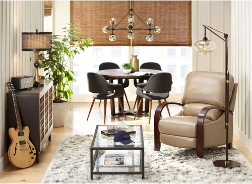 Miniatura 2 de Armen Living Sillón moderno de tela de carbón Phoebe