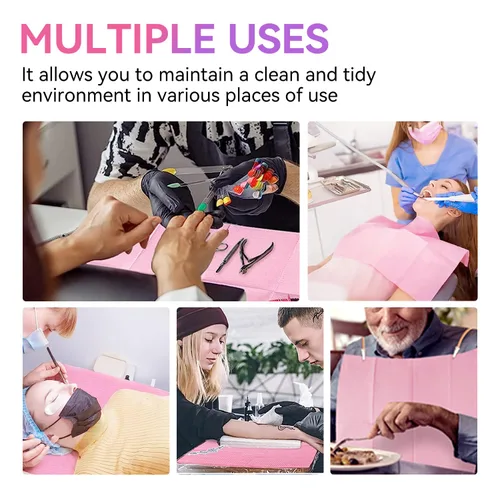 Miniatura 6 de Makartt Alfombrillas de Uñas Desechables: 50 Piezas Fáciles de Limpiar, Toalla de Mesa de Uñas Impermeable de 3 Capas para Manicura y Pedicura