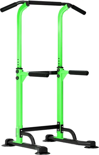 Miniatura 13 de SogesPower Power Tower Estación de Fondos Barra de Dominadas para Gimnasio en Casa con Altura Ajustable Equipo de Entrenamiento de Fuerza, Estación
