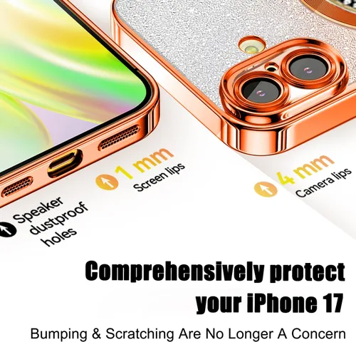 Miniatura 186 de Misscase Funda magnética con purpurina para iPhone 11 compatible con MagSafe, protección completa, delgada, a prueba de golpes, antiarañazos