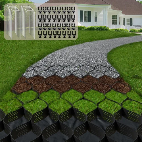 Miniatura 9 de Rejilla de Suelo de Grava de 2" de Grosor 4 pies x 10 pies - Rejillas de Estabilización Geo Grid para Entrada de Vehículos, Rejilla Retenedora