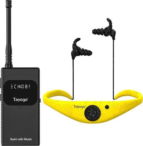 Miniatura 12 de Tayogo Combo de música de natación T6+W18 – Reproductor MP3 de natación impermeable + transmisor Bluetooth No es necesario descargar música