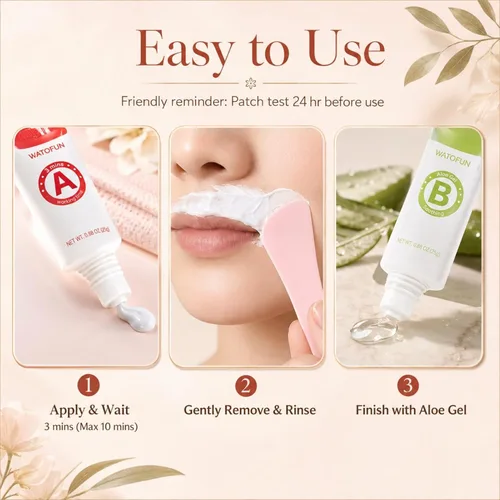 Miniatura 9 de Facial Hair Removal Cream for Women, Gentle Plant Formula for Sensitive Skin with Soothing Aloe Gel, 3 Min Painless Flawless Depilatory Cream