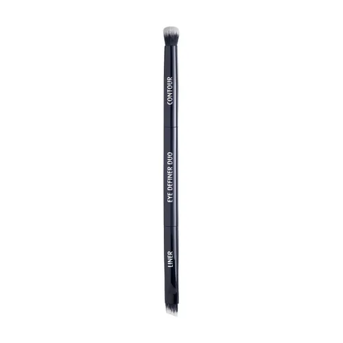 Lune+Aster Eye Definer Duo Brush | Brocha de maquillaje de ojos de doble punta para aplicar delineador de ojos, mezcla sombra de ojos. Fabricado con