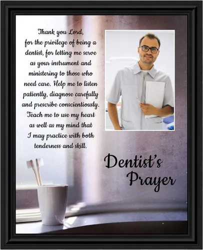 Miniatura 19 de Crossroads Home Décor Marco de fotos The Dentist Pray, cuadros de oficina dental, 7432BW