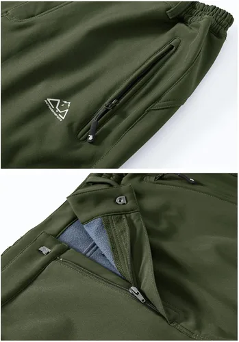 Miniatura 7 de Rdruko Pantalones de nieve de invierno para hombre, impermeables, aislados, de vellón, para esquí, snowboard