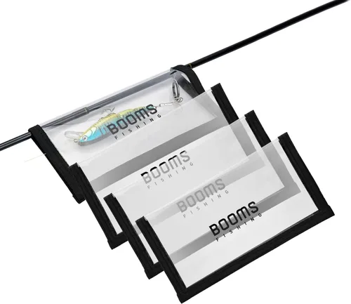 Booms Fishing LW1 Envolturas para Señuelos de Pesca, Cubiertas de Gancho de Señuelo de PVC Transparente Duraderas, Ve los Señuelos Fácilmente,