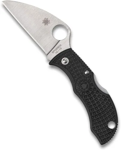 Miniatura 6 de Spyderco Manbug Leaf Cuchillo plegable de bolsillo con hoja de acero VG-10 de 1.9" y mango FRN - Cuchillo EDC para hombres y mujeres, perfecto