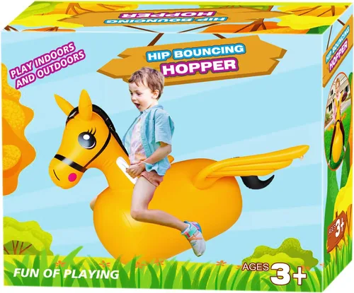 Juguete de caballo inflable para niños, juguete de animales de salto para niños, juguete de salto de caballo favorito de los niños. Perfecto para