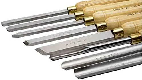 Miniatura 3 de PSI Woodworking LCHSS8 Juego de cincel de torno de madera HSS de 8 piezas