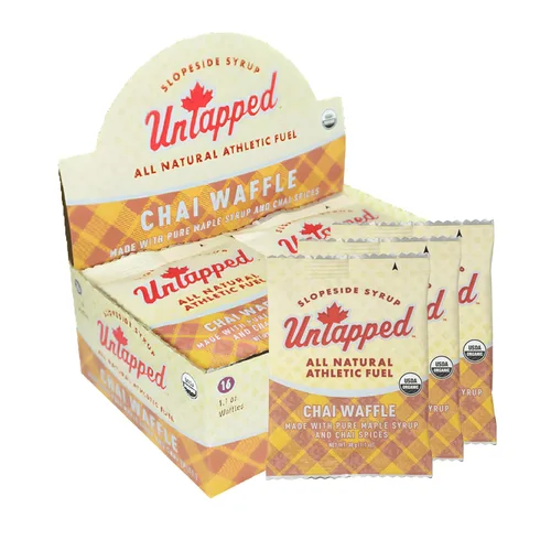 Miniatura 8 de UnTapped Waffles orgánicos de arce de 1.1 oz cada uno, caja de 16 – Snacks deportivos de resistencia endulzados con jarabe de arce real y azúcar