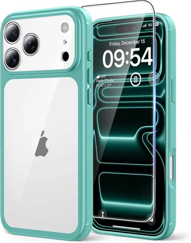 Miniatura 85 de TAURI Funda magnética 2 en 1 transparente para iPhone 14 Pro, compatible con Magsafe [no amarillenta] con protector de pantalla, protección de grado