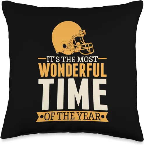 College Football Themed Birthday Party Supplies It's The Most Wonderful Time of The Year - Almohada de fútbol para la temporada de fútbol americano,