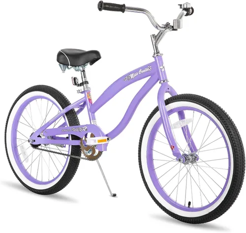Miniatura 13 de JOYSTAR Bicicleta de crucero de playa de 20", 24", 26" para niñas, niños, hombres y mujeres, bicicletas de crucero para niños de una sola velocidad