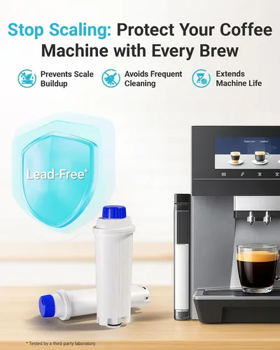 Miniatura 5 de AQUA CREST DLS C002 Filtro de agua para café, repuesto para filtro De'Longhi®, ECAM/EPAM/ETAM All Series, EC680, filtro de agua De'Longhi® Magnifica