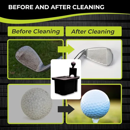 Miniatura 2 de Club Clean – Original Golf Cart Ball & Club Washer Kit with Universal Bracket + Optional Custom Mounting Brackets – Fits EZGO RXV, Club Car Arandela