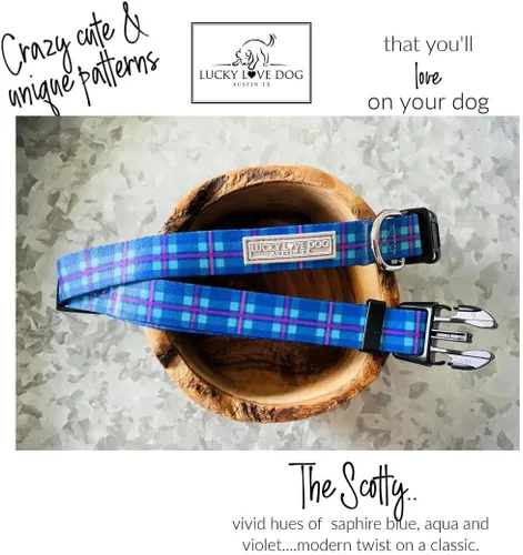 Miniatura 54 de Lucky Love Dog - Collar de perro ajustable con hebilla de fácil clic para los grandes, duradero y cómodo para perros machos y hembras, collar