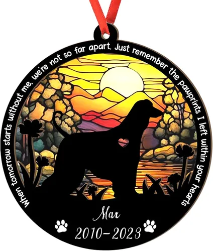 Adorno personalizado para atrapasoles de sabueso afgano, adorno de Navidad de sabueso afgano – Regalo para perro amante, sabueso afgano