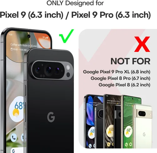 Miniatura 2 de TAURI Funda para Google Pixel 9 Case/Pixel 9 Pro Case, compatible con Magsafe, protección de grado militar, resistente al amarillamiento, parte