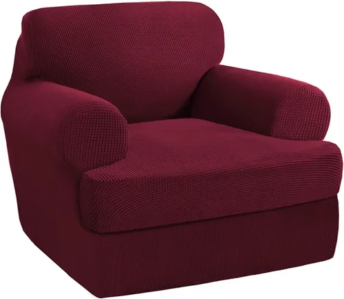 Miniatura 19 de Fundas elásticas para sofá de gama alta con fundas de cojín de asiento en T separadas, fundas de sofá jacquard de elastano, protector de muebles