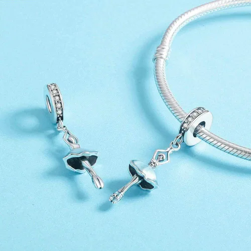 Miniatura 4 de Abalorio de plata de ley 925 con diseño de corazón para pulsera Pandora