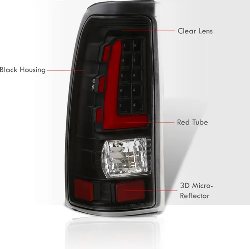 Miniatura 6 de AJP Distributors Juego de luces traseras de tubo LED, luces de freno, conjunto de par de actualizaciones compatibles/reemplazo para Silverado Sierra