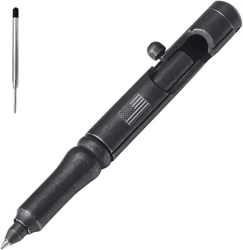 Miniatura 10 de Cool Hand Bolt Action lapicera táctica estilo cañón con clip y rompecristales, negro