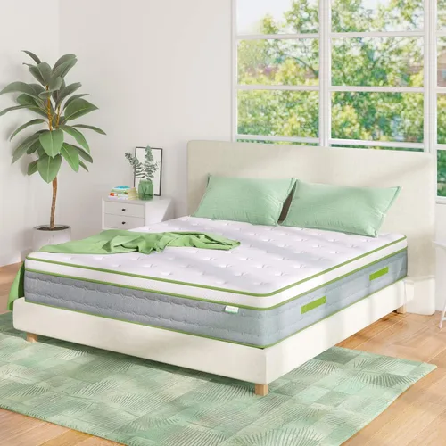 Miniatura 11 de Novilla Colchón individual XL para niños, colchón híbrido individual XL de 8 pulgadas, espuma y resortes para un sueño cómodo, bobinas de acero