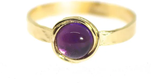 Miniatura 53 de Anillo de oro de piedras preciosas, anillo de piedra chapada en oro de 14 quilates, anillo de piedra apilable, anillo de oro de piedra pequeña