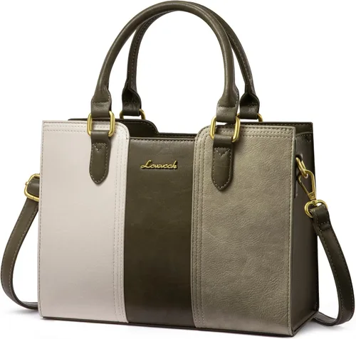Miniatura 8 de LOVEVOOK Bolso para mujer, bolso de hombro vintage de cuero, pequeño bolso bandolera para damas, bolso de mano con asa superior y bandolera