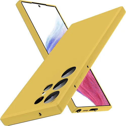 Miniatura 16 de Funda para Samsung Galaxy S22 Ultra, silicona líquida de alta calidad sedosa al tacto, protección de la cámara, forro de microfibra suave Beige