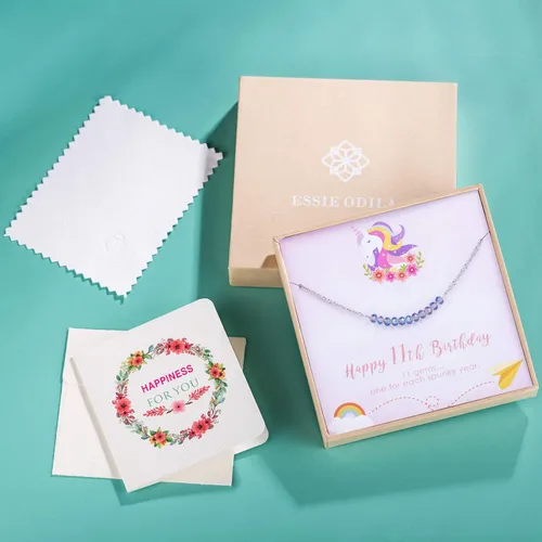 Miniatura 6 de ESSIE ODILA Collar dulce de 10 a 25 años para niñas de cumpleaños, regalos para niñas de 10, 11, 12, 13, 14, 16, 18, 21 años, hija, sobrina