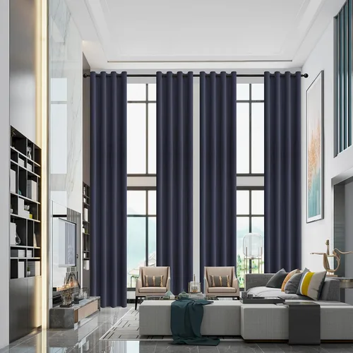 Miniatura 14 de Qiseca Cortinas extralargas de 132 pulgadas de largo para sala de estar, cortinas de techo de 11 pies, ventanas altas hechas a medida de 2 pisos