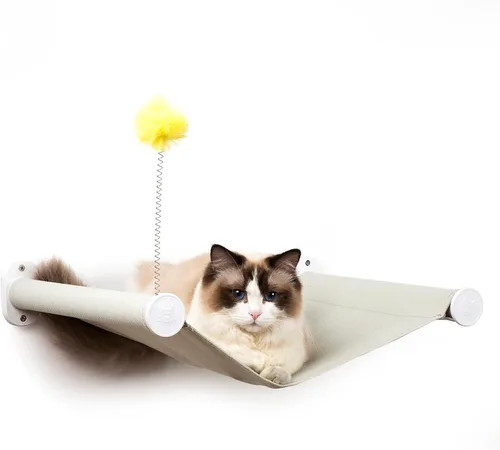Miniatura 12 de SVD.PET Paquete de 2 escalones de pared para gatos, escaleras de escalada para gatos con almohadilla de fieltro reemplazable, estantes de escalada