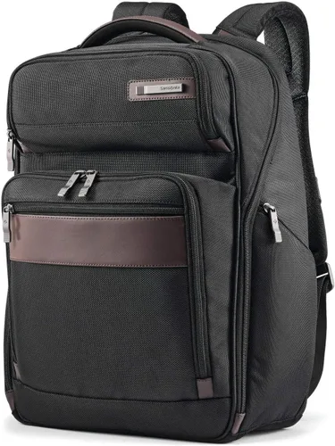 Samsonite Mochila de negocios Kombi, Negro/Marrón, Mochila de negocios Kombi