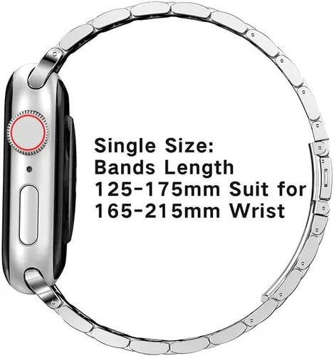 Miniatura 5 de Compatible con Apple Watch Band para mujer y hombre de 1.614 in 1.575 in 1.496 in 1.732 in 1.772 in 1.654 in Ultra 1.929 in, pulsera de metal