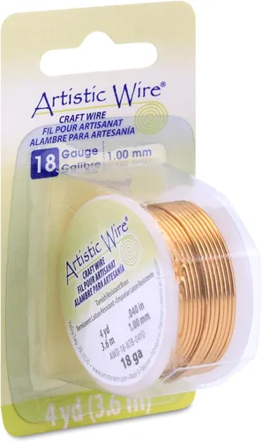 Miniatura 16 de Artistic Wire - Alambre para manualidades (calibre 10, 1,5 m, latón resistente a las manchas)