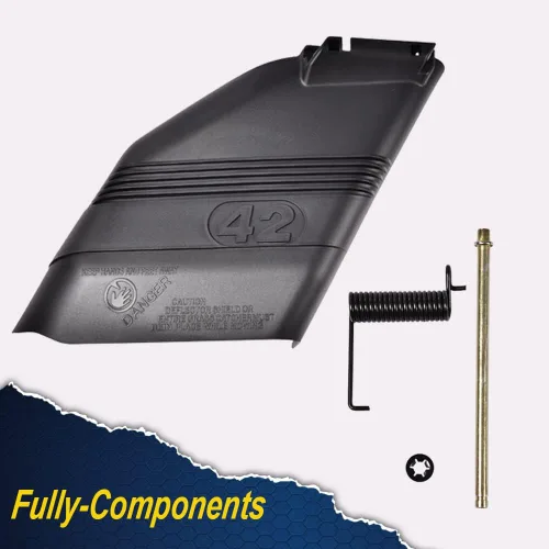 Miniatura 8 de CHEDA Protector deflector de 42 pulgadas con hardware de montaje compatible con Craftsman 130968 532130968, color negro