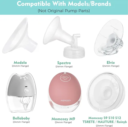 Miniatura 3 de Insertos de brida de silicona de 18mm Compatibles con Elvie Stride para Lansinoh para Medela para Spectra para eufy para Momcozy S9 S12 M5 M9