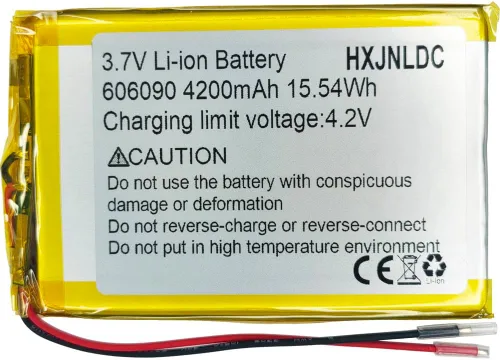 DC 3.7V 4200mah 606090 Batería de repuesto de polímero de litio recargable para productos electrónicos DIY 3.7-5V con reemplazo de batería de 2