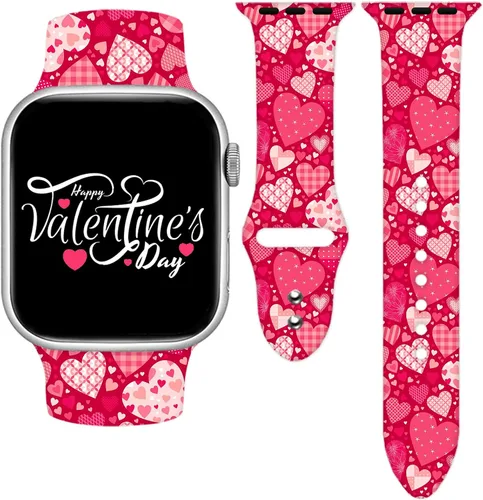 Miniatura 19 de Holidays - Correa de reloj compatible con Apple Watch de 38, 40, 41, 42, 44, 45 y 49 mm para mujeres y hombres, correa deportiva de silicona suave