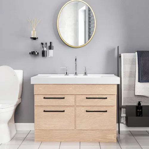 Miniatura 5 de Grifo clásico de baño de 8 pulgadas, grifos de baño para fregadero de 3 agujeros, grifo de baño de níquel cepillado generalizado con drenaje Cromo