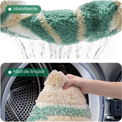 Miniatura 8 de LUMI Alfombra cuadrada de baño de playa, antideslizante, de secado rápido, ultra suave, lavable, absorbente, alfombra de baño con tema mar oceánico