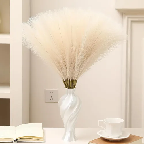Miniatura 24 de Wertuirk 30 piezas de hierba artificial de pampas – Hierba de pampas rosa de 24 pulgadas para decoración del hogar, hierba de pampas artificial