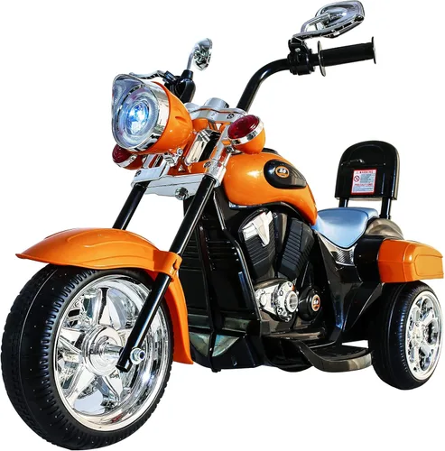 Miniatura 10 de Freddo Motocicleta de juguete, triciclo de motocicleta de 6 V con luces LED, bocinas hacia adelante/marcha atrás, 2 opciones de velocidad, juguetes