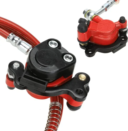 Miniatura 8 de YOXUFA Kit de Frenos Hidráulicos para Mini Bicicleta con Rotor de Freno de Disco Trasero de 180mm Reemplazo para Baja Doodle Bug DB30 Blitz Dirt Bug