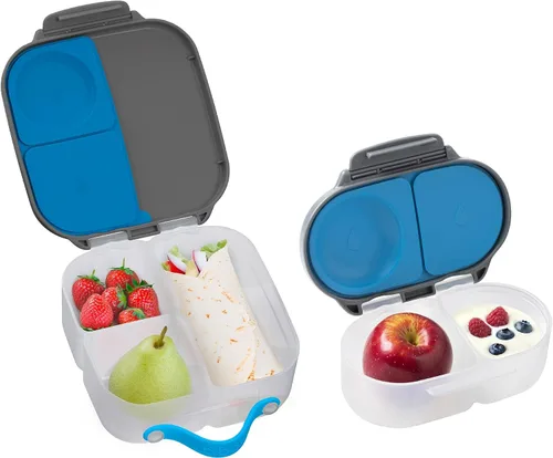 Miniatura 11 de b.box Mini recipientes para almuerzo + aperitivos (Lilac Pop): el juego de 2 unidades incluye lonchera (capacidad de 4 1/4 tazas) y caja de Lila Pop