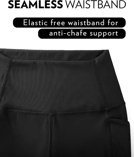 Miniatura 5 de CRZ YOGA Naked Feeling Pantalones cortos de ciclismo para mujer, 4, 5, 6 y 8 pulgadas, cintura alta, para yoga o gimnasia, con elastano, bolsillos