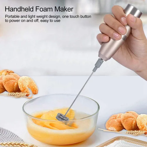 Miniatura 9 de TOPINCN Espumador de leche de acero inoxidable Eléctrico Ordeñador de alta velocidad Máquina de espuma de mano Mezclador de bebidas Mezclador
